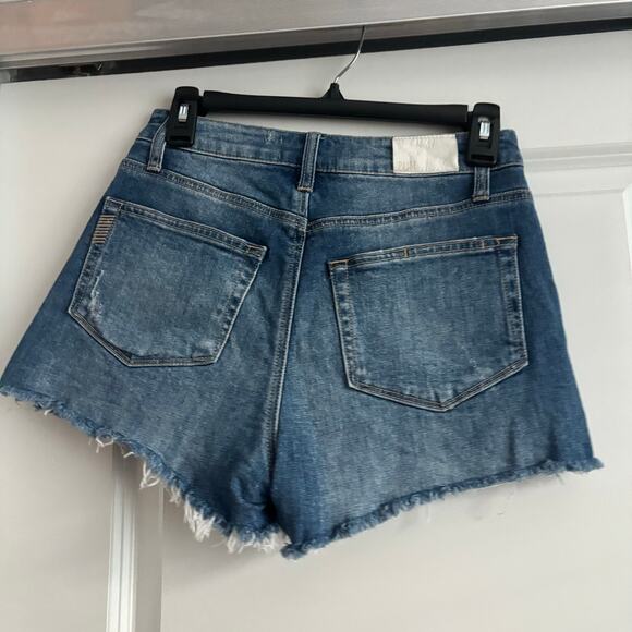 Paige Margot High Rise Cut Off Jean Short Sz 26 Blue - Picture 10 of 10